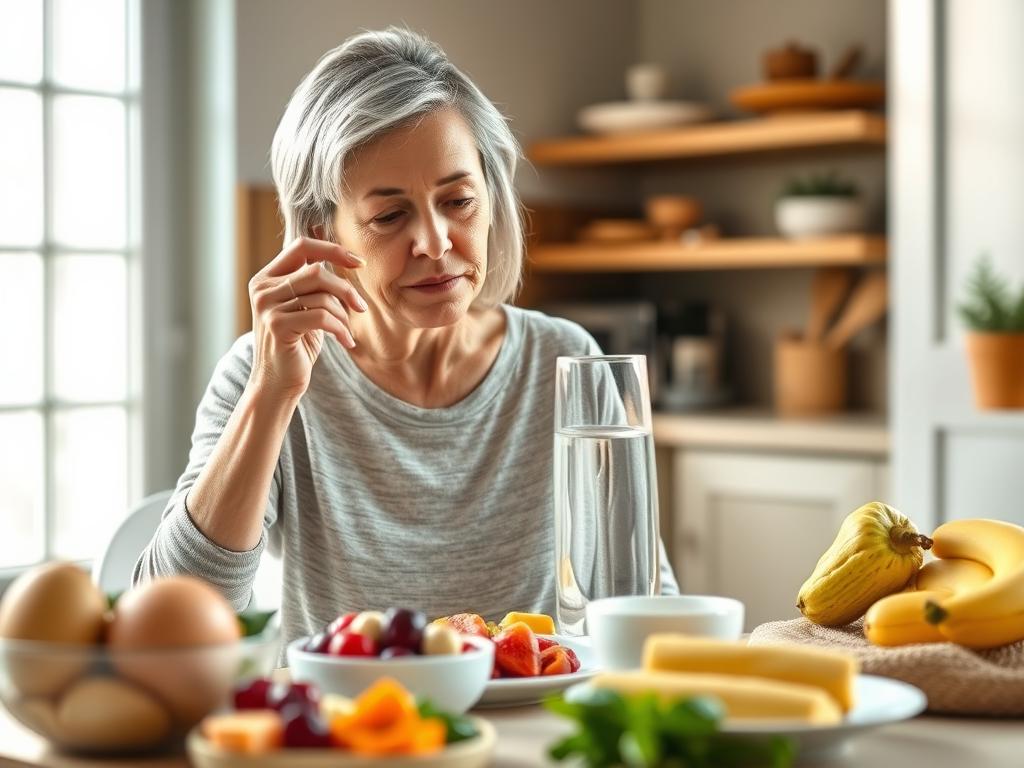Woman taking Mitolyn supplement with a healthy meal Woman taking Mitolyn supplement with a healthy meal